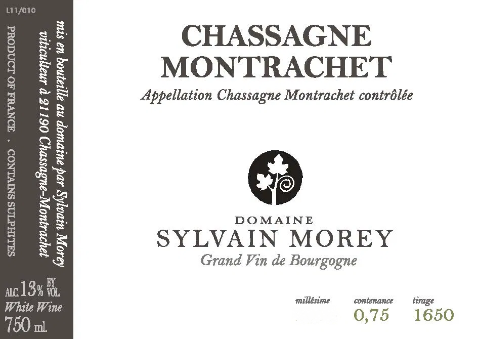 2021 Chassagne Montrachet Blanc Domaine Sylvain Morey Sylvain Morey