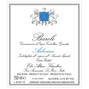 2019 Barolo, Arborina, Elio Altare