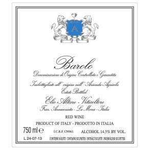 2019 Barolo, Elio Altare