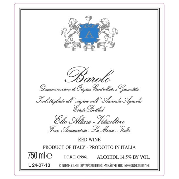 2018 Barolo, Elio Altare