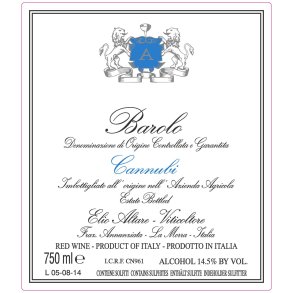 2018 Barolo, Cannubi, Elio Altare