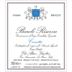 2015 Barolo Riserva, Cerretta Vigna Bricco, Elio Altare