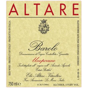 2020 Barolo, Unoperuno, Elio Altare