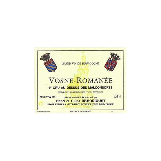 2021 Vosne-Roman�e 1er Cru, Au-Dessus des Malconsorts, Domaine Remoriquet