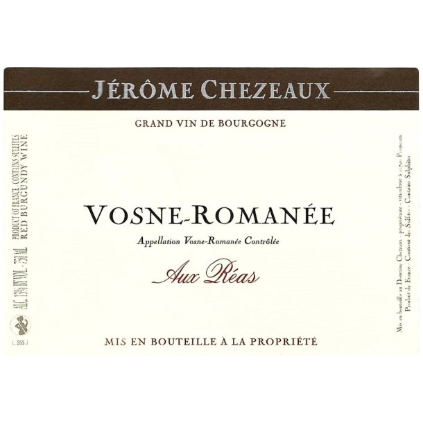 2021 Vosne-Roman�e, Aux R�as, Domaine J�r�me Chezeaux