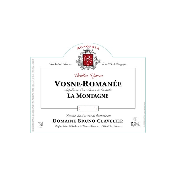 2022 Vosne-Romane, La Montagne, Domaine Bruno Clavelier