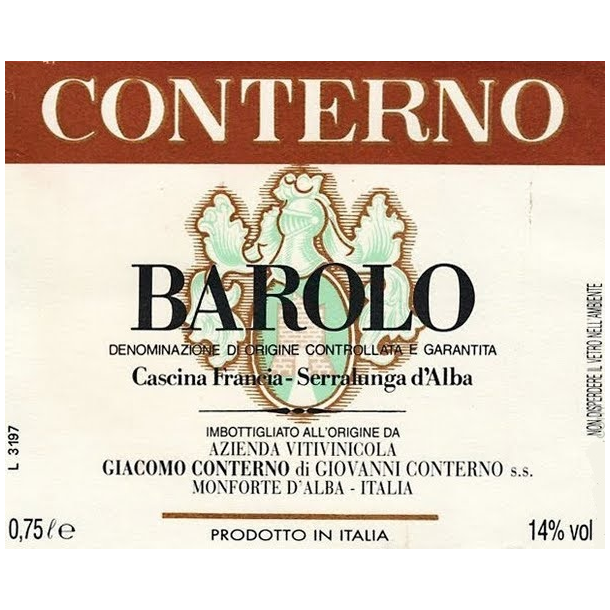 2020 Barolo, Cascina Francia, Giacomo Conterno