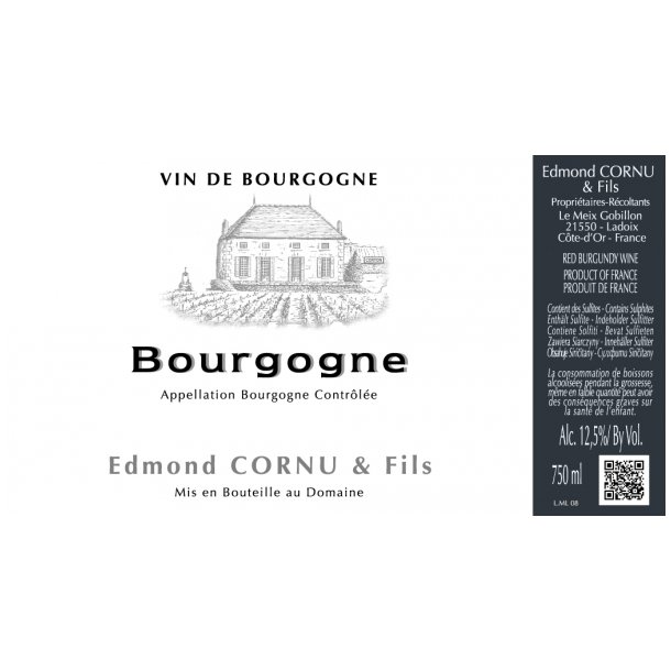 2022 Bourgogne Rouge, Domaine Edmond Cornu