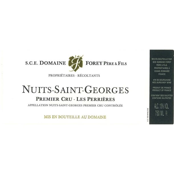 2022 Nuits-Saint-Georges 1er Cru, Les Perrires, Domaine Forey Pre &amp; Fils