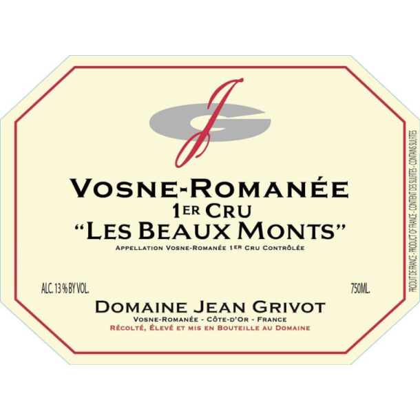 2023 Vosne-Roman�e 1er Cru, Les Beaux Monts, Domaine Jean Grivot