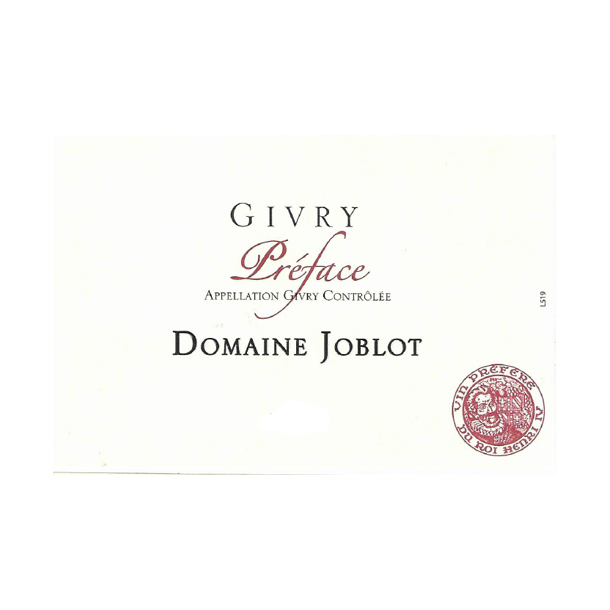 2022 Givry Rouge, Prface, Domaine Joblot