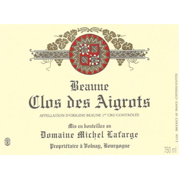 2022 Beaune 1er Cru Rouge, Clos des Aigrots, Domaine Michel Lafarge
