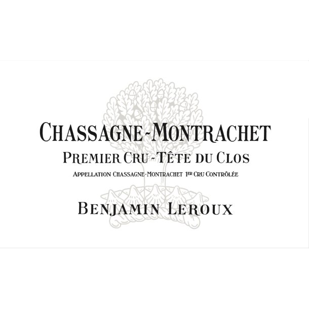 2023 Chassagne-Montrachet 1er Cru Blanc, Tte du Clos, Benjamin Leroux