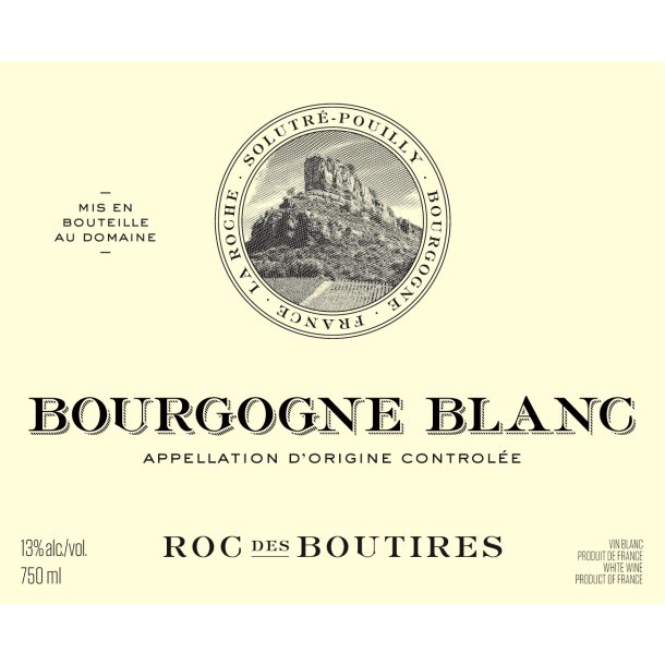 2023 Bourgogne Blanc, Domaine du Roc des Boutires