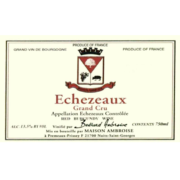2015 chezeaux Grand Cru, Maison Bertrand Ambroise