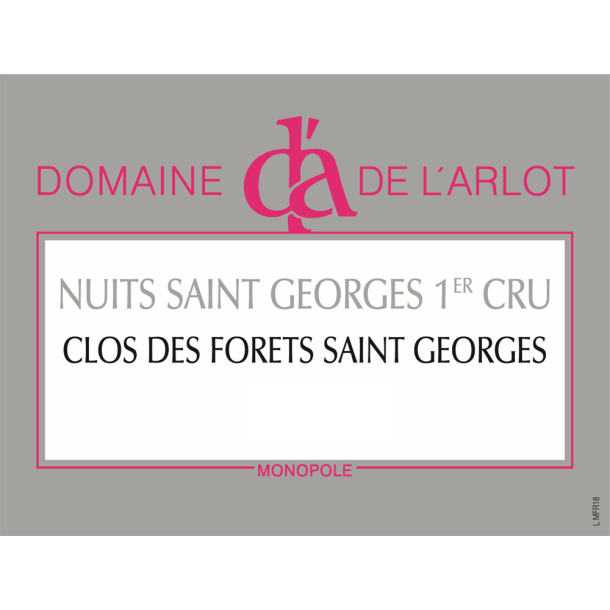 2020 Nuits-Saint-Georges 1er Cru, Clos des Forets Saint Georges, Domaine de l'Arlot