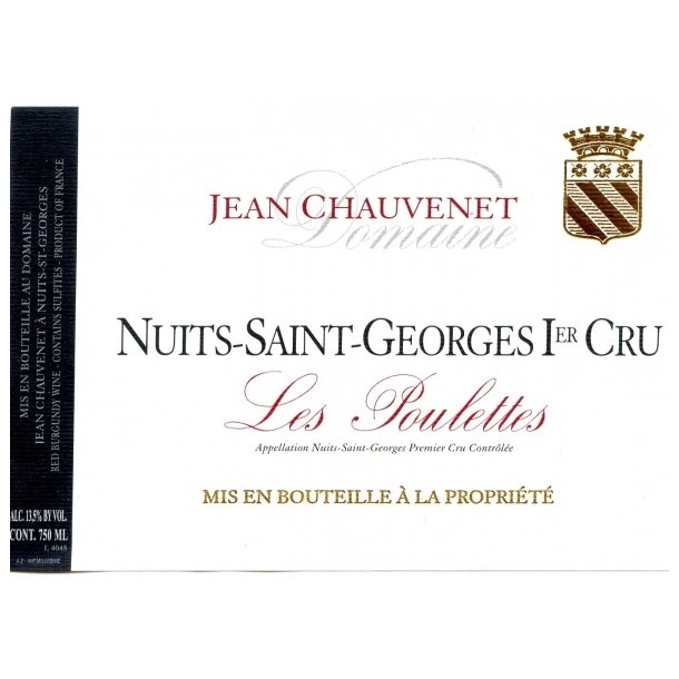 2017 Nuits-Saint-Georges 1er Cru, Les Poulettes, Domaine Jean Chauvenet