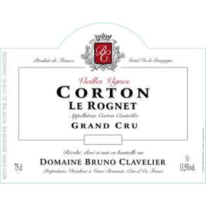 2022 Corton Grand Cru, Le Rognet, Domaine Bruno Clavelier