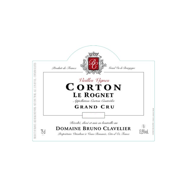 2022 Corton Grand Cru, Le Rognet, Domaine Bruno Clavelier