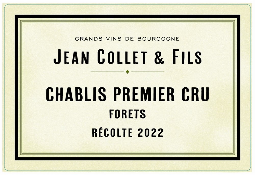 2023 Chablis 1er Cru, Les Forêts, Domaine Jean Collet - Jean Collet ...