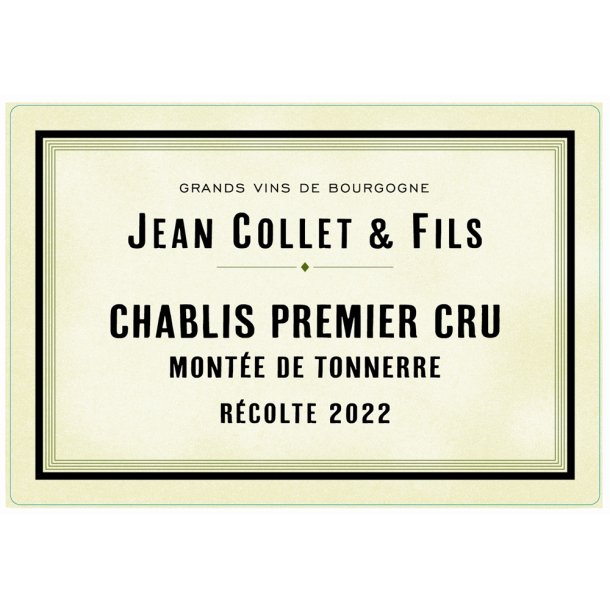 2023 Chablis 1er Cru, Monte de Tonnerre, Domaine Jean Collet