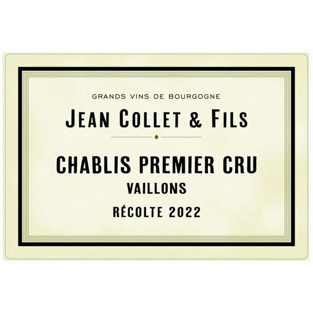 2022 Chablis 1er Cru, Vaillons, Domaine Jean Collet