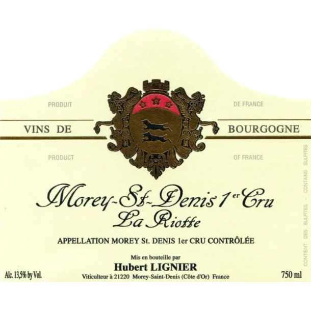 2020 Morey-Saint-Denis 1er Cru, La Riotte, Domaine Hubert Lignier