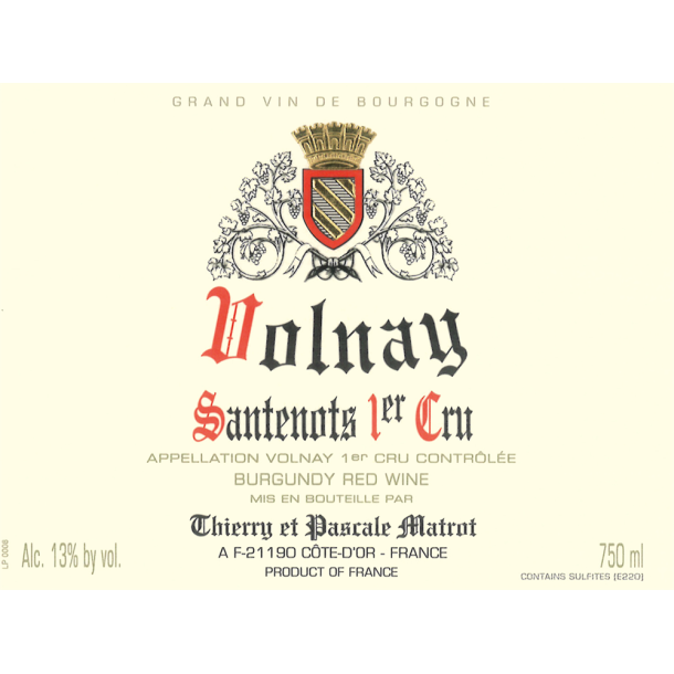 2021 Volnay 1er Cru, Santenots, Domaine Matrot