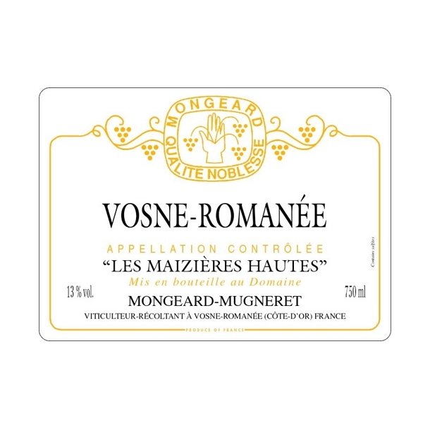 2023 Vosne-Romane, Les Maizires Hautes, Domaine Mongeard-Mugneret