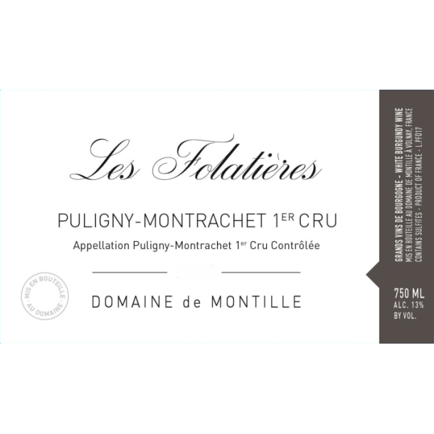 2021 Puligny-Montrachet 1er Cru, Les Folatires, Domaine de Montille