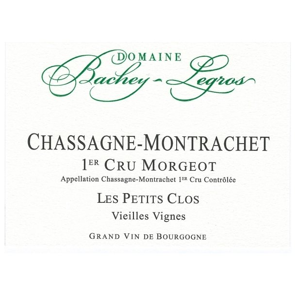 2022 Chassagne-Montrachet 1er Cru Blanc, Morgeot, Les Petits Clos, Domaine Bachey-Legros