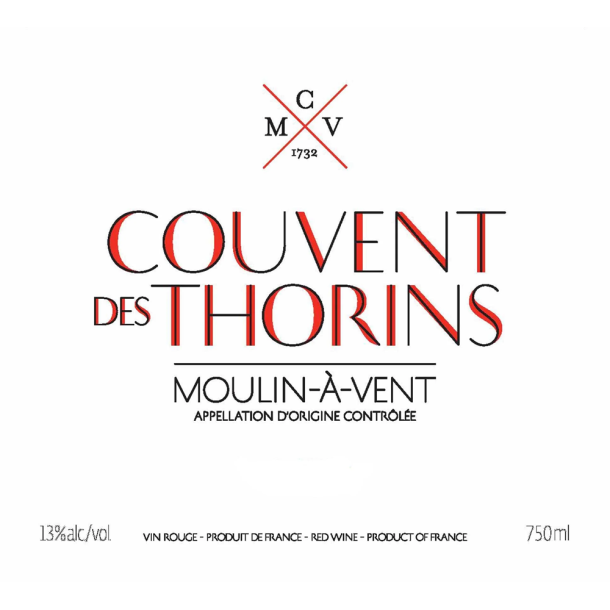 2019 Moulin--Vent, Couvent des Thorins, Chteau du Moulin--Vent