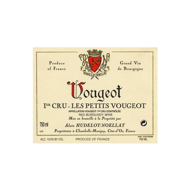 2016 Vougeot 1er Cru, Les Petits Vougeot, Domaine Hudelot--Noellat