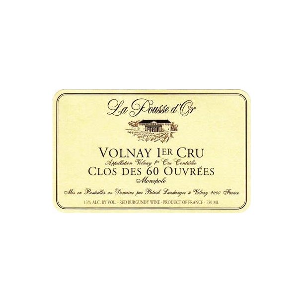 2021 Volnay 1er cru, Clos de 60 Ouvres, Domaine de la Pousse d'Or