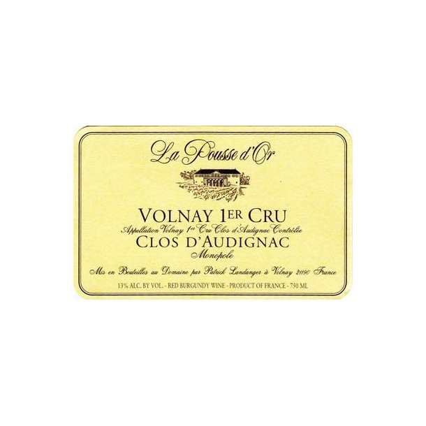 2021 Volnay 1er cru, Clos d'Audignac, Domaine de  la Pousse d'Or