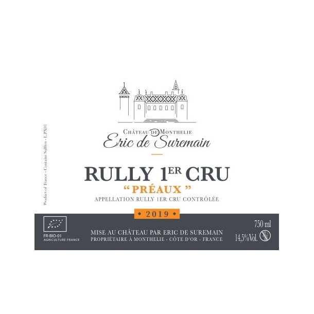 2020 Rully 1er Cru Rouge, Praux, Ch. de Monthelie