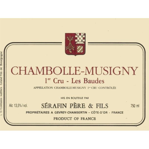 2017 Chambolle-Musigny 1er Cru, Les Baudes, Domaine Srafin